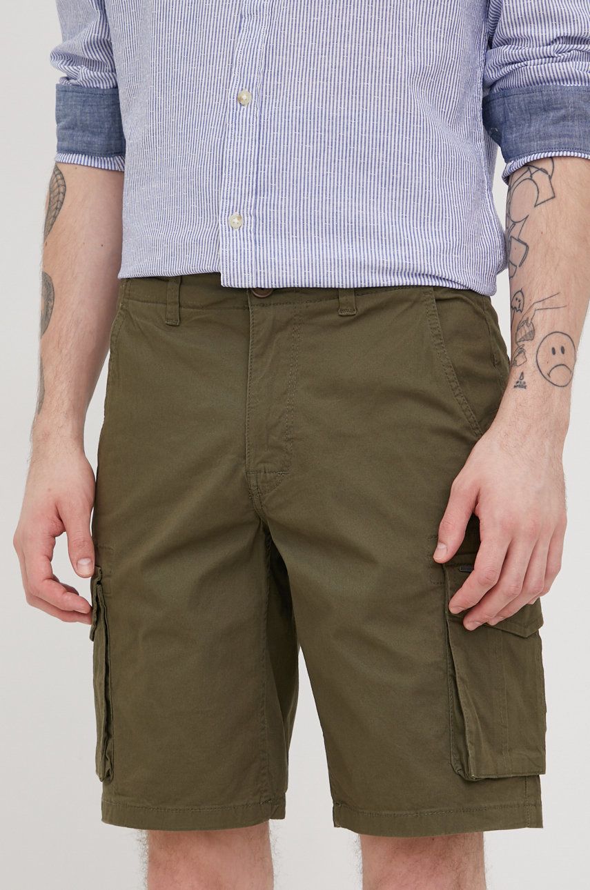 Only & Sons pantaloni scurti barbati, culoarea verde answear.ro