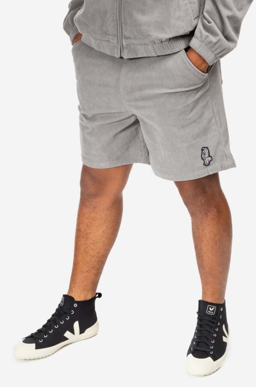Kraťasy Billionaire Boys Club Corduroy Shorts B22208 pánské, šedá barva