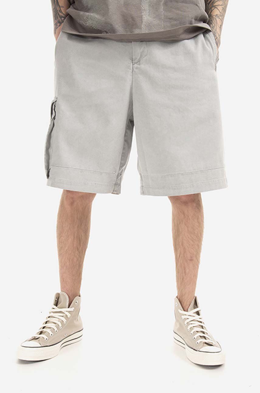 Levně Bavlněné šortky A-COLD-WALL* Density Shorts šedá barva, ACWMB108.-LIGHTGREY