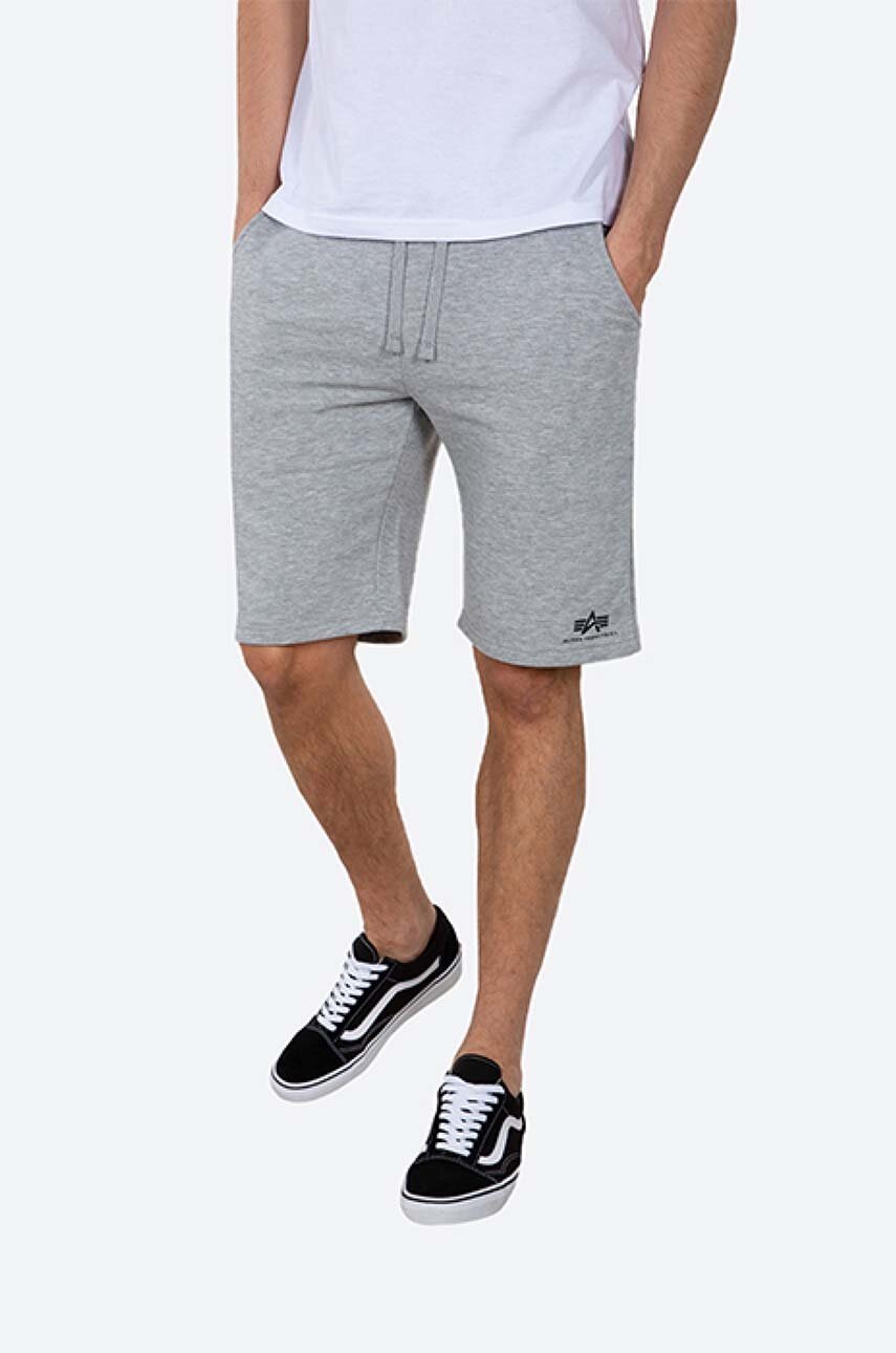 Alpha Industries pantaloni scurți Basic bărbați, culoarea gri 116363.17-grey