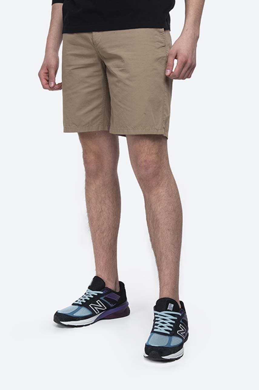Norse Projects pantaloni scurți din bumbac Aros Light Twill Shorts culoarea maro N35.0237.0966-0966 Norse Projects pantaloni scurți din bumbac Aros Light Twill Shorts culoarea maro N35.0237.0966-0966