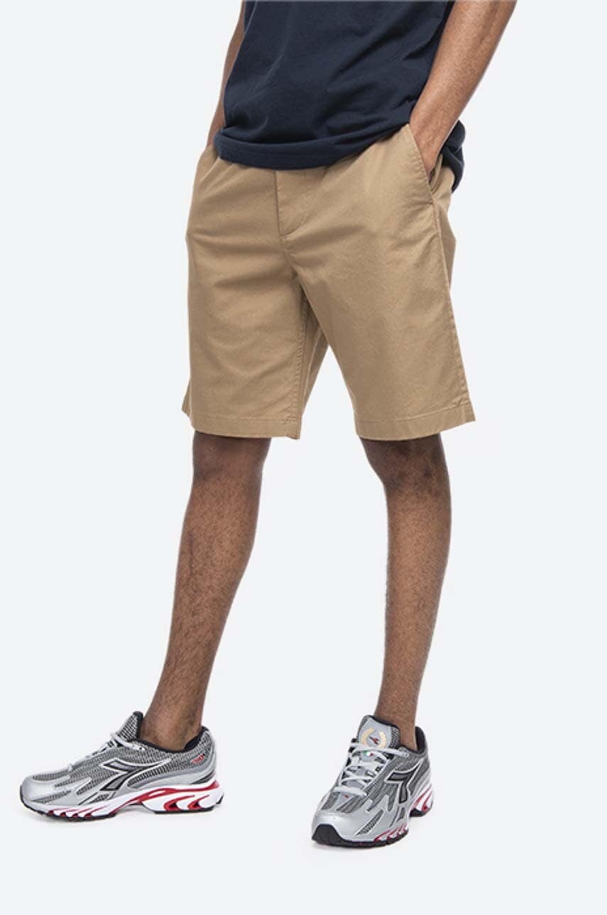 Wood wood pantaloni scurți barbati, culoarea maro 20005206.5251-olive