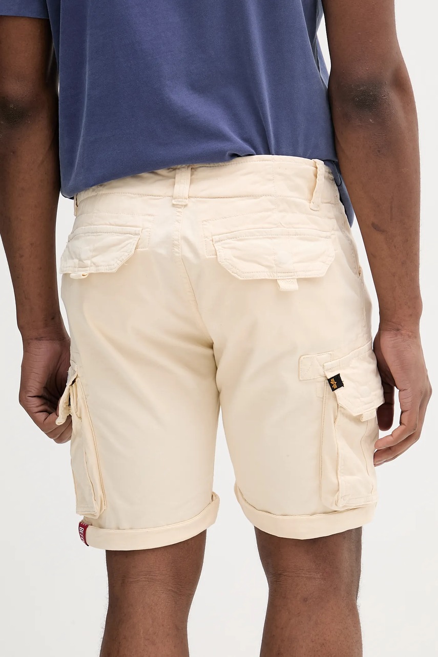 Alpha Industries pamut rövidnadrág Crew Short bézs termék 2. képe