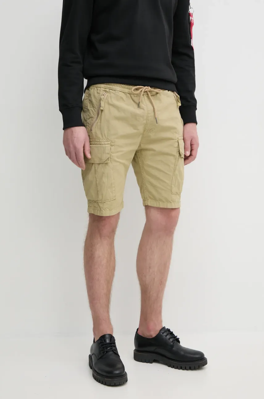 Хлопковые шорты Alpha Industries Ripstop Jogger Short 106250 14 цвет бежевый 106250.14-beige Хлопковые шорты Alpha Industries Ripstop Jogger Short 106250 14 цвет бежевый 106250.14-beige