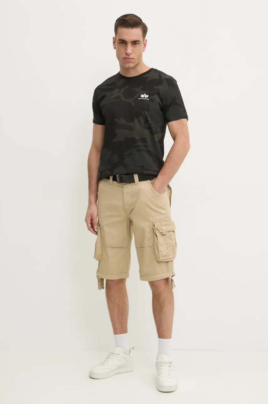 Хлопковые шорты Alpha Industries Alpha Industries Jet Short 191200 159 цвет бежевый Хлопковые шорты Alpha Industries Alpha Industries Jet Short 191200 159 цвет бежевый