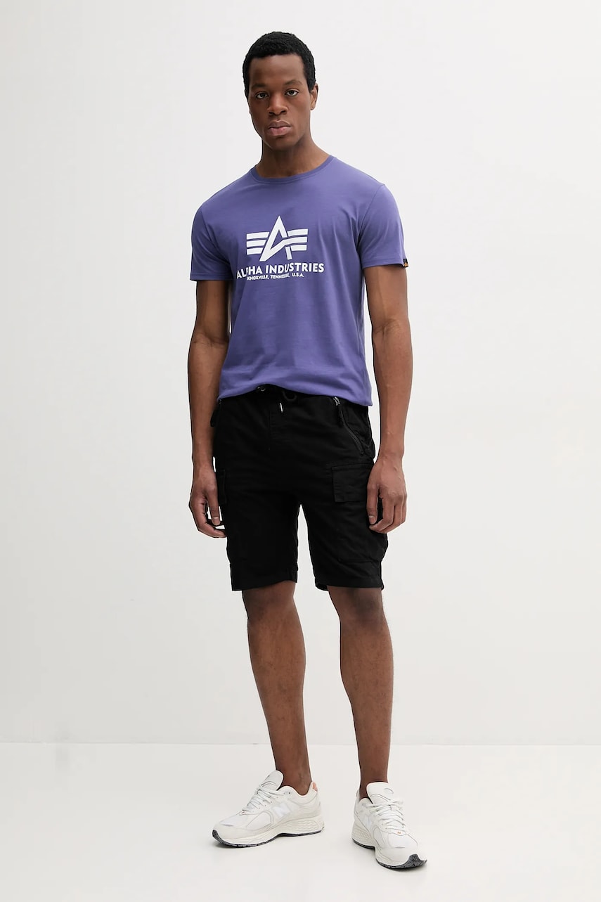 Хлопковые шорты Alpha Industries Ripstop Jogger цвет чёрный 106250.03-black Хлопковые шорты Alpha Industries Ripstop Jogger цвет чёрный 106250.03-black