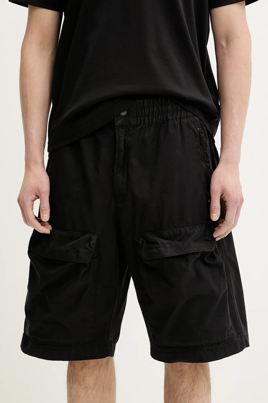 Diesel pantaloni scurti P-BEECK-SHORT SHORTS barbati, culoarea negru, A14762.0NJBP Diesel pantaloni scurti P-BEECK-SHORT SHORTS barbati, culoarea negru, A14762.0NJBP