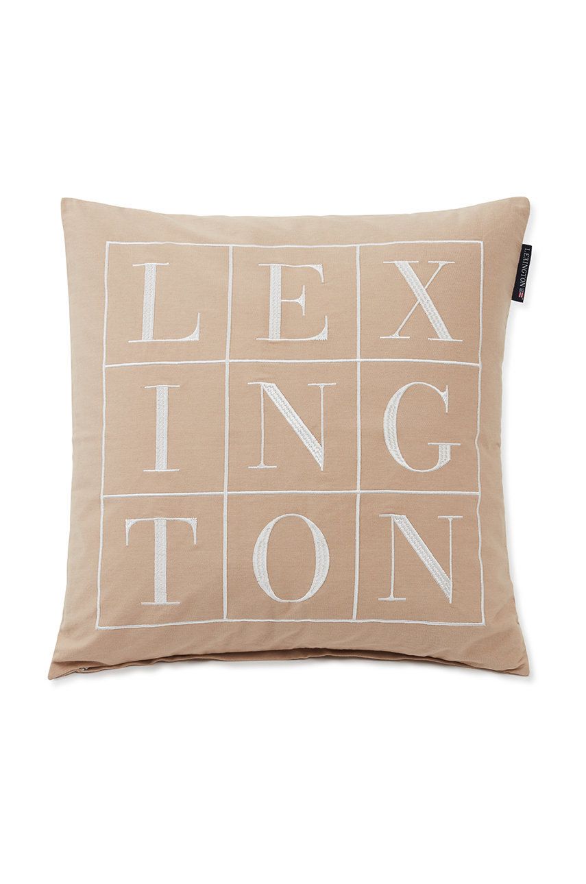 Lexington bavlněný povlak na polštář 50 x 50 - béžová -  Bavlna Pokyny k praní a údržbě: