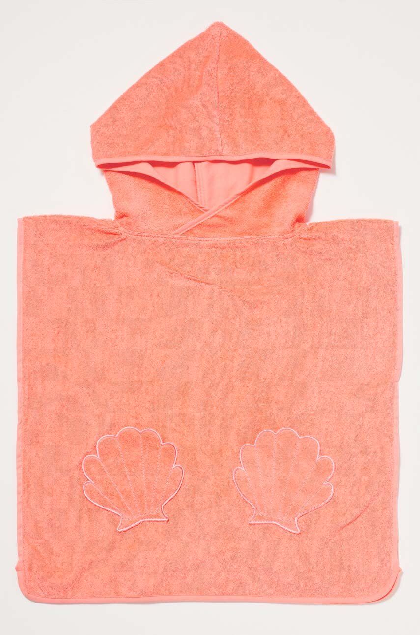 Dětská plážová osuška SunnyLife Hooded Towel - oranžová -  100 % Bavlna