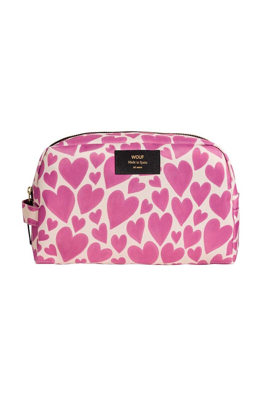 

Козметична чанта за път WOUF Pink Love Large, Многоцветен