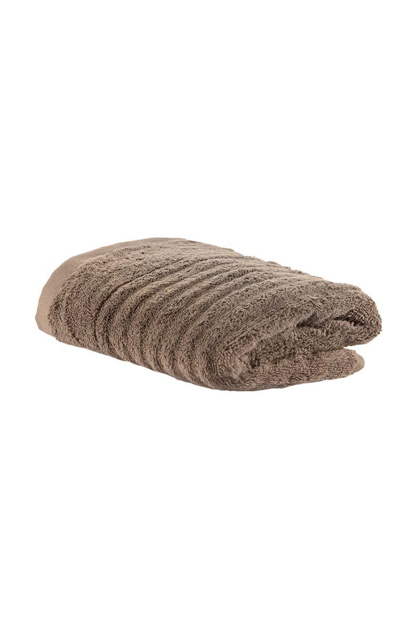 Malý bavlněný ručník Bahne Wave 50x100 cm - hnědá - 100 % Bavlna