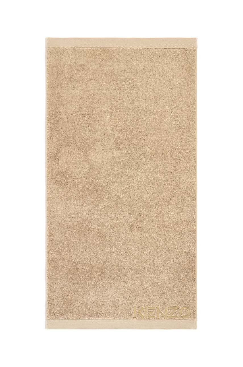 Malý bavlněný ručník Kenzo Iconic Chanvre 45x70 cm - béžová - 100 % Bavlna