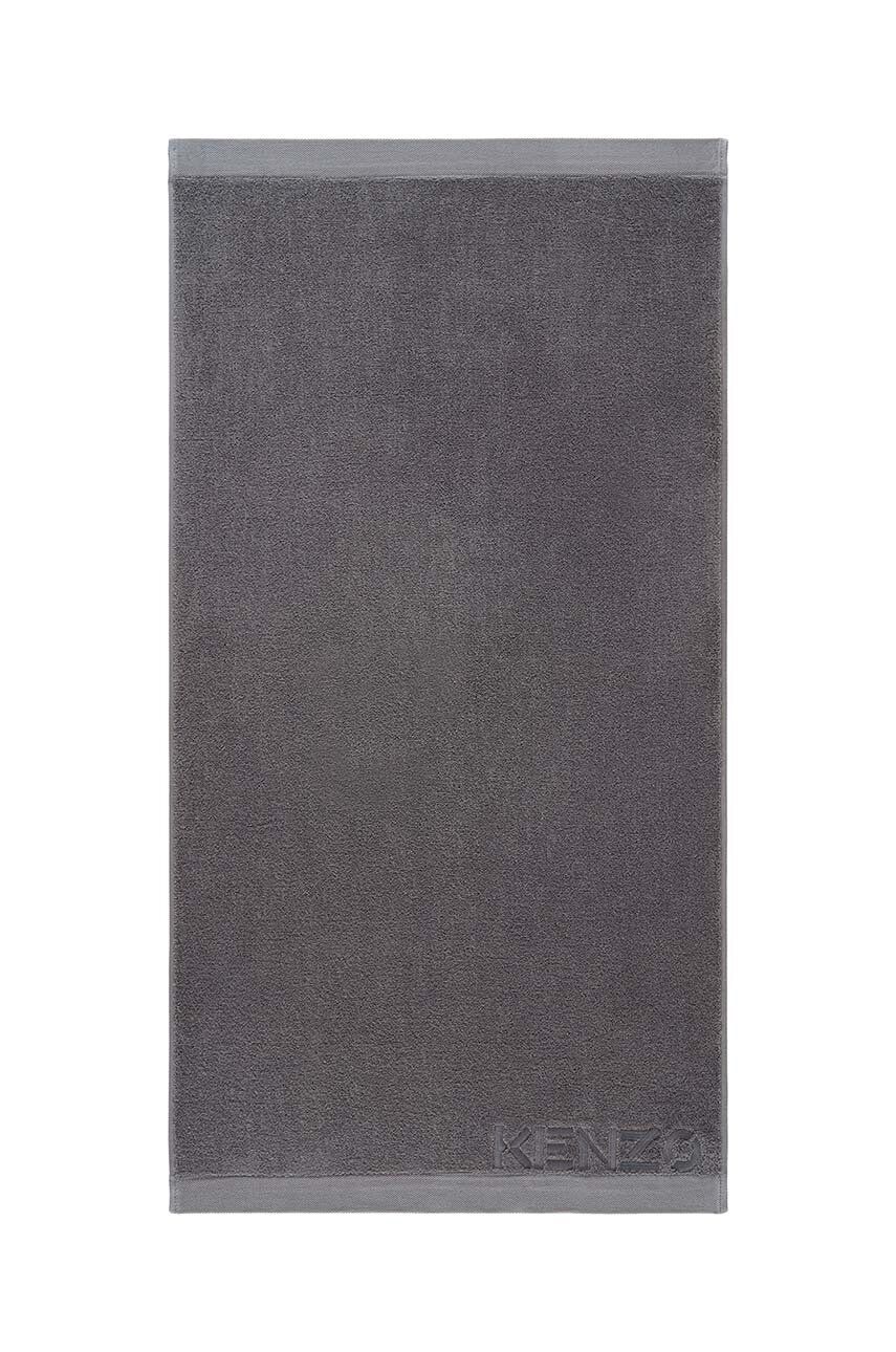 Velký bavlněný ručník Kenzo Iconic Gris 92x150?cm - šedá - 100 % Bavlna