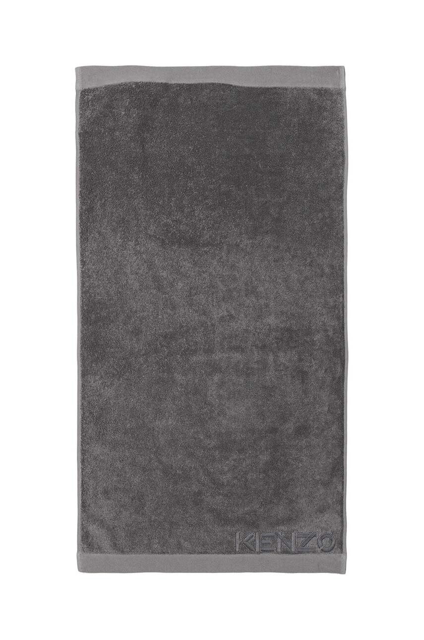 Malý bavlněný ručník Kenzo Iconic Gris 45x70?cm - šedá - 100 % Bavlna