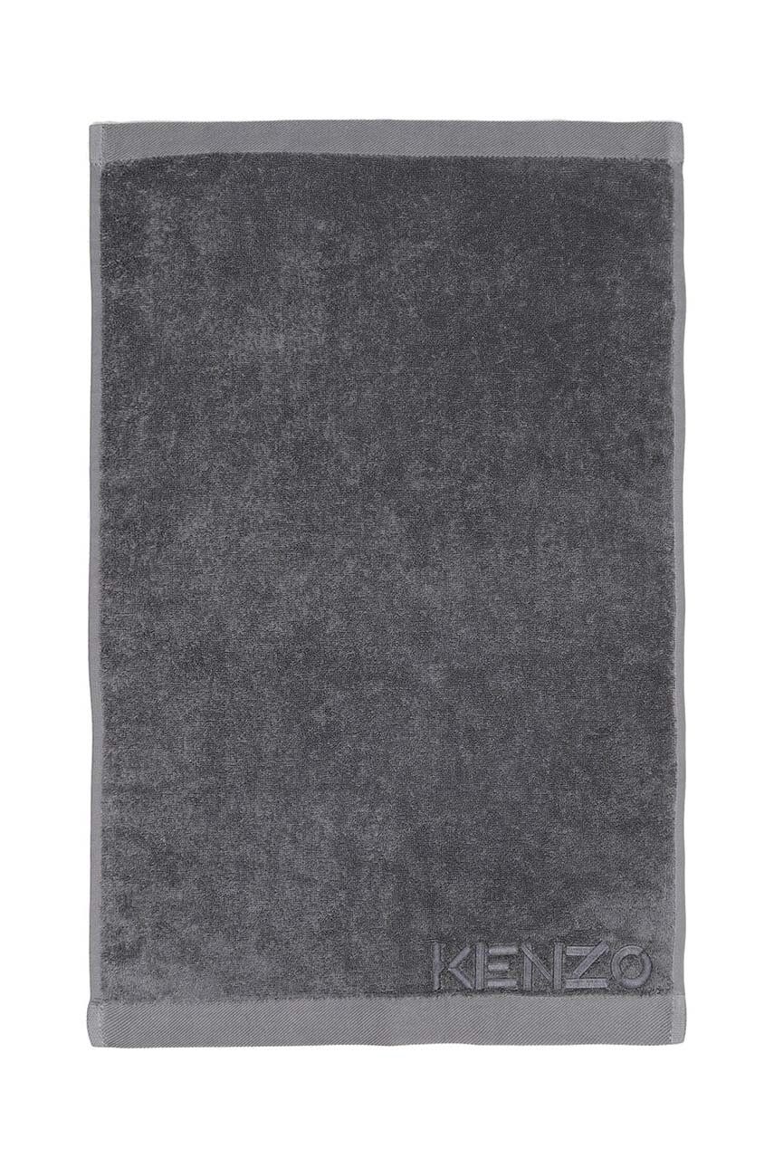 Malý bavlněný ručník Kenzo Iconic Gris 55x100 cm - šedá - 100 % Bavlna
