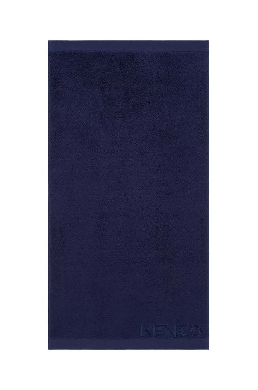 Malý bavlněný ručník Kenzo Iconic Navy 55x100 cm - námořnická modř - 100 % Bavlna