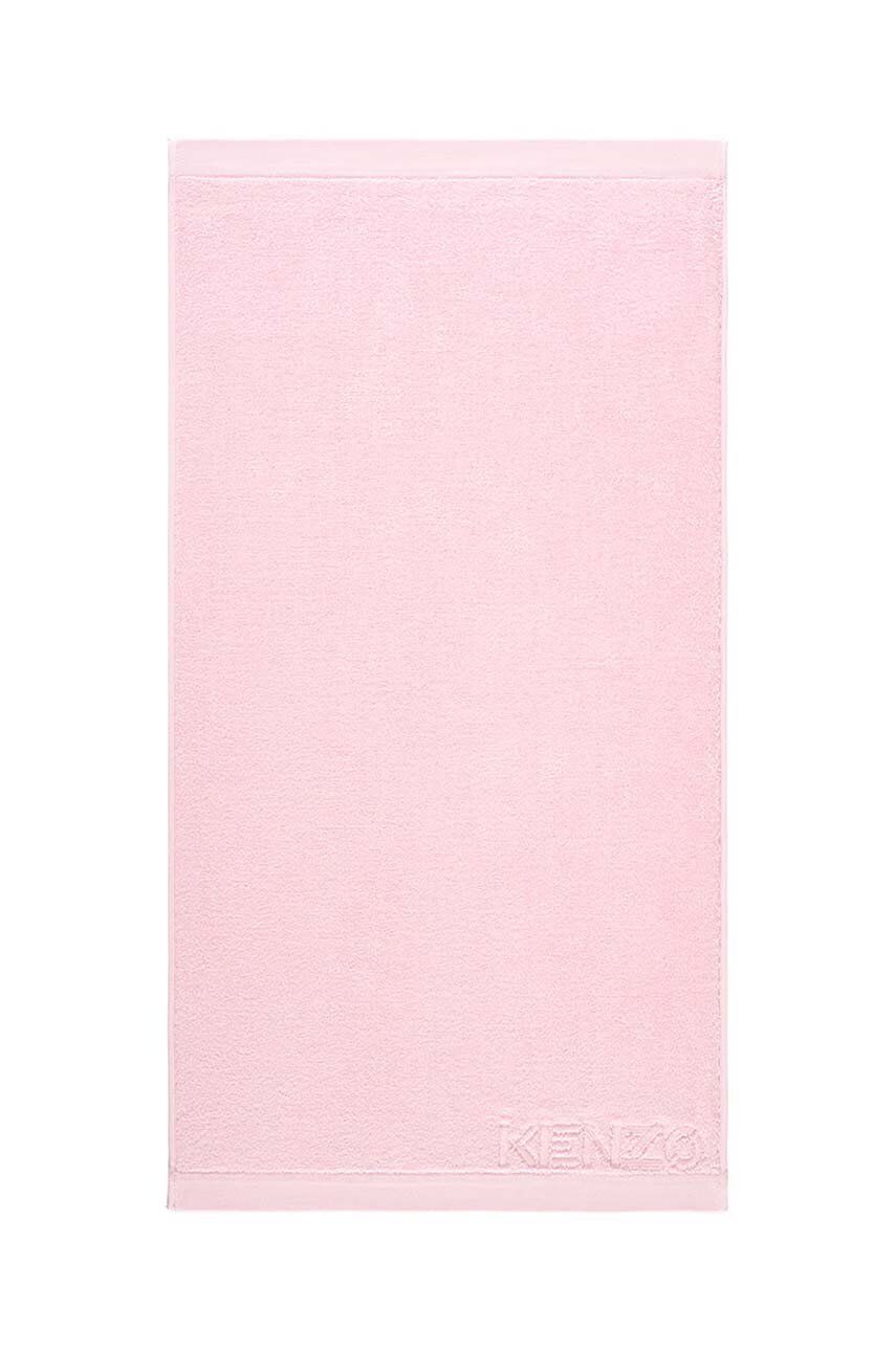 Malý bavlněný ručník Kenzo Iconic Rose2 45x70 cm - růžová - 100 % Bavlna Pokyny k praní a údržb