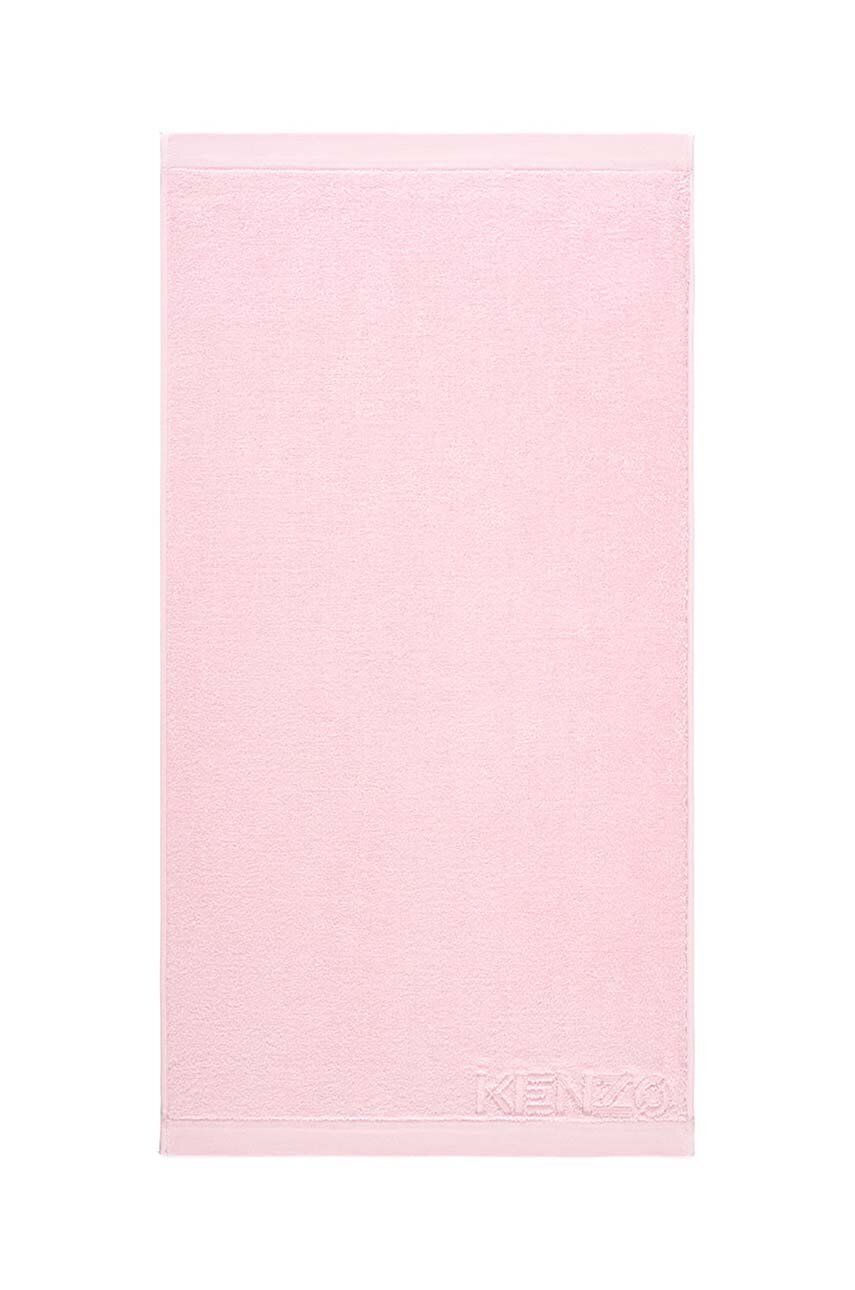 Malý bavlněný ručník Kenzo Iconic Rose2 55x100 cm - růžová - 100 % Bavlna Pokyny k praní a údrž