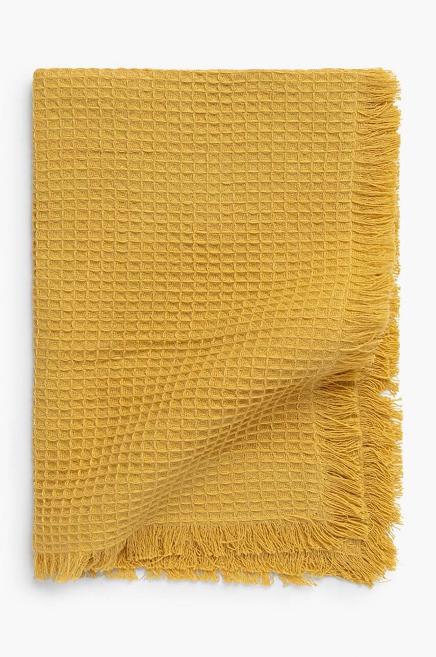 Velký bavlněný ručník Calma House Marte 90x150 cm - žlutá - Bavlna