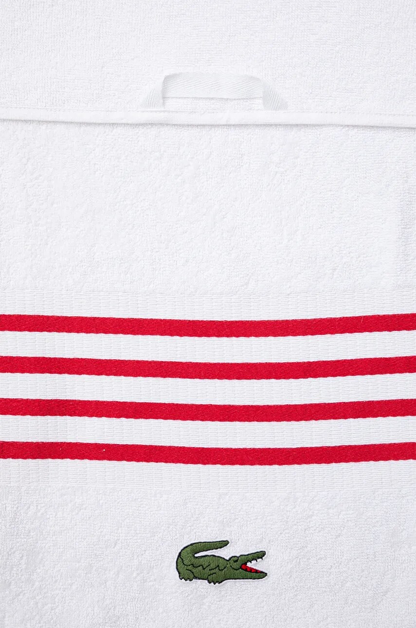 Lacoste pamut törölköző L Courtline Rouge 70 x 140 cm termék 2. képe