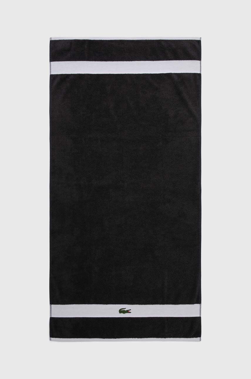 Lacoste pamut törölköző l casual bitume 70 x 140 cm
