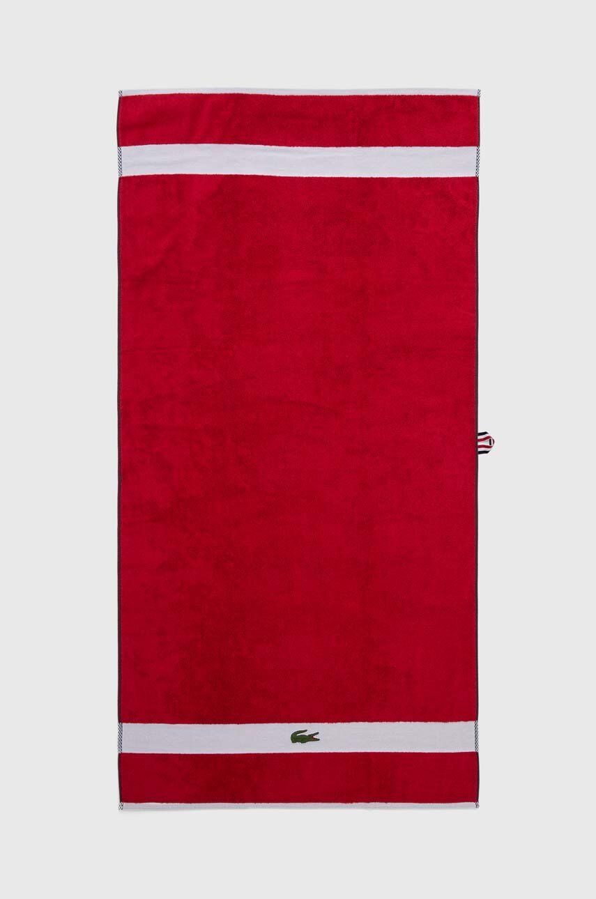 Lacoste pamut törölköző l casual rouge 70 x 140 cm