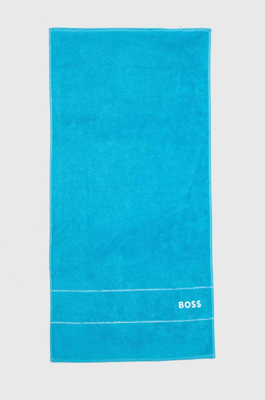 BOSS prosop din bumbac Plain River Blue 50 x 100 cm