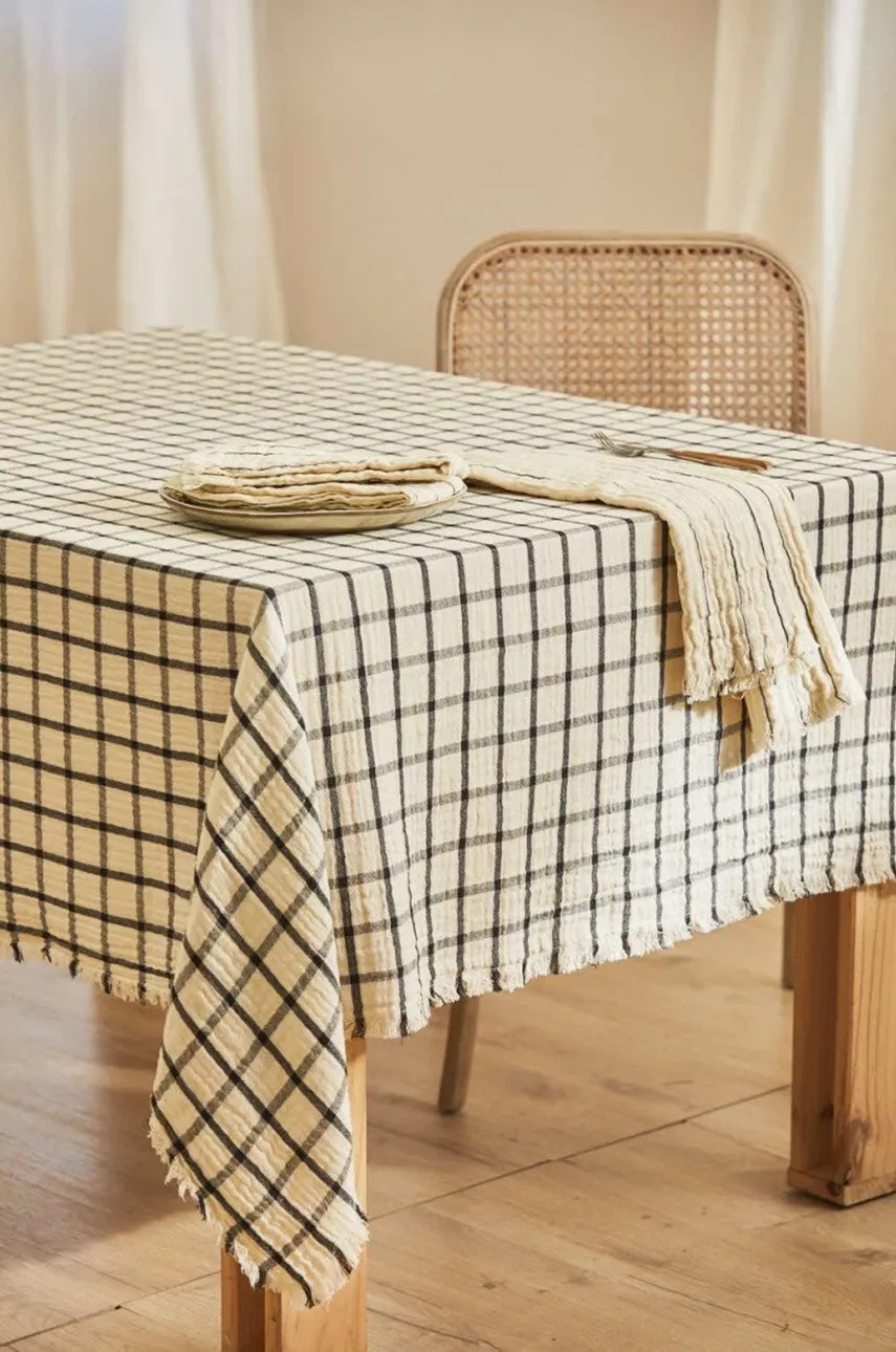 Βαμβακερό τραπεζομάντιλο Calma House Piazze 160 x 160 cm φωτογραφία