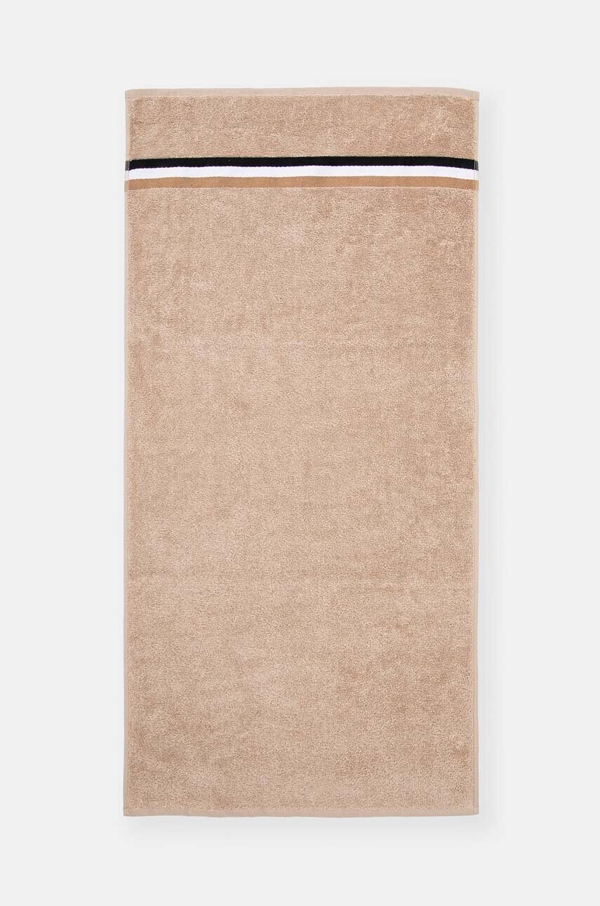 Levně Bavlněný ručník BOSS BLINEA Beige 50 x 100 cm