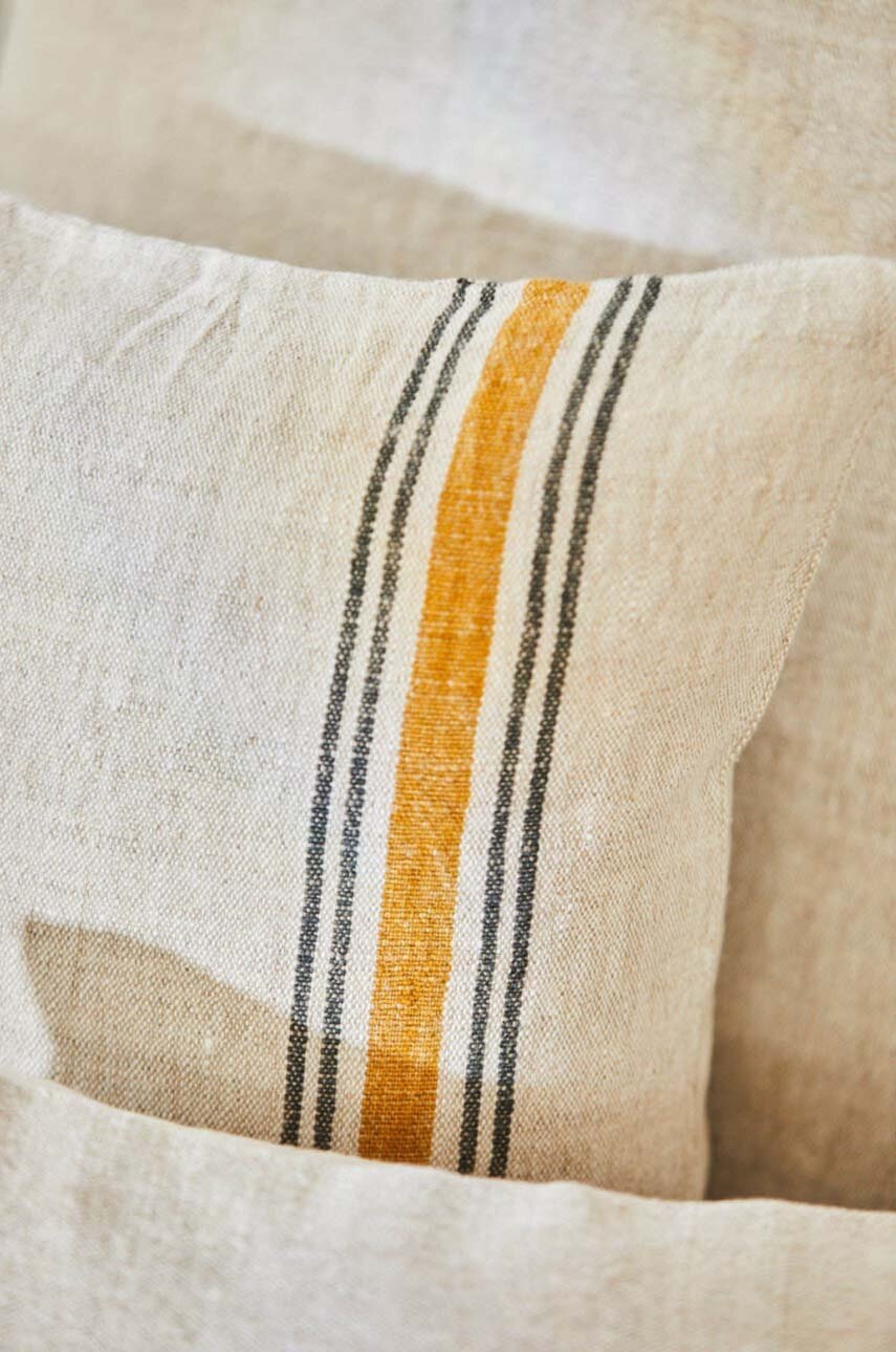 Κάλυμμα μαξιλαριού από λινό ύφασμα Calma House Golfet 45 x 45 cm φωτογραφία