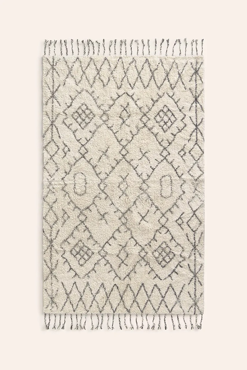 Calma House covor de bumbac Turco 90 x 150 cm culoarea bej Calma House covor de bumbac Turco 90 x 150 cm culoarea bej