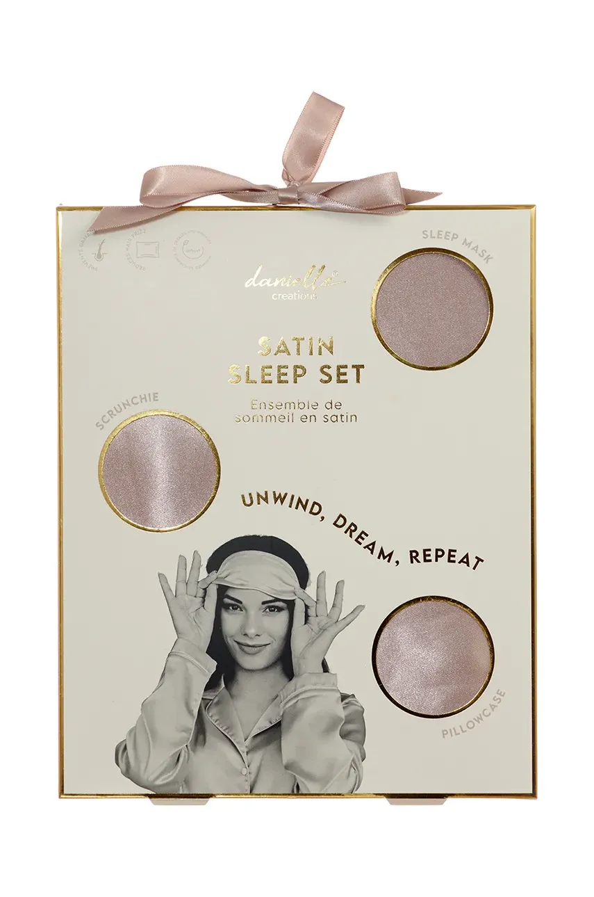 Комплект - подушка, повязка на голову и резинка для волос Danielle Beauty Satin Sleep Set Комплект - подушка, повязка на голову и резинка для волос Danielle Beauty Satin Sleep Set