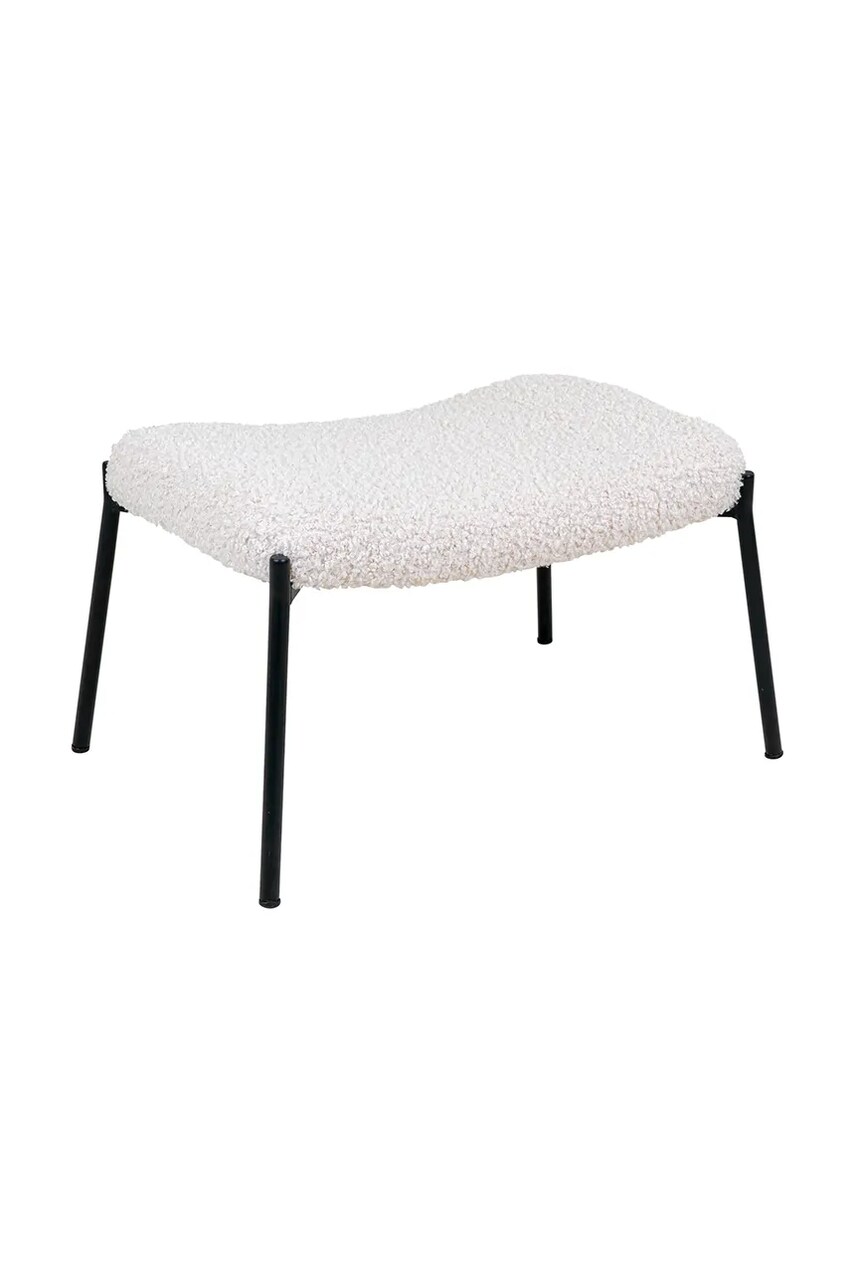 House Nordic taburete Glasgow Footrest culoarea alb