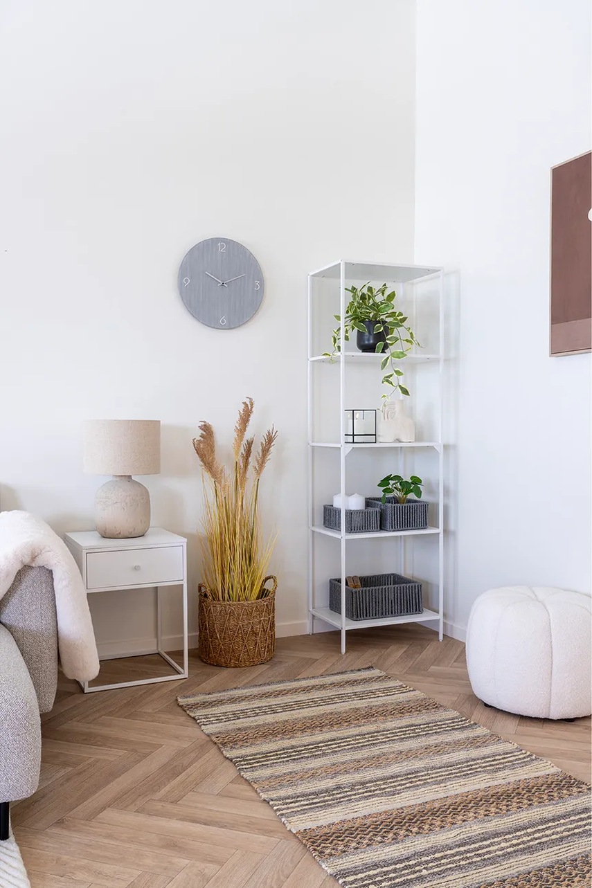 Πουφ House Nordic Paisley χρώμα: άσπρο φωτογραφία