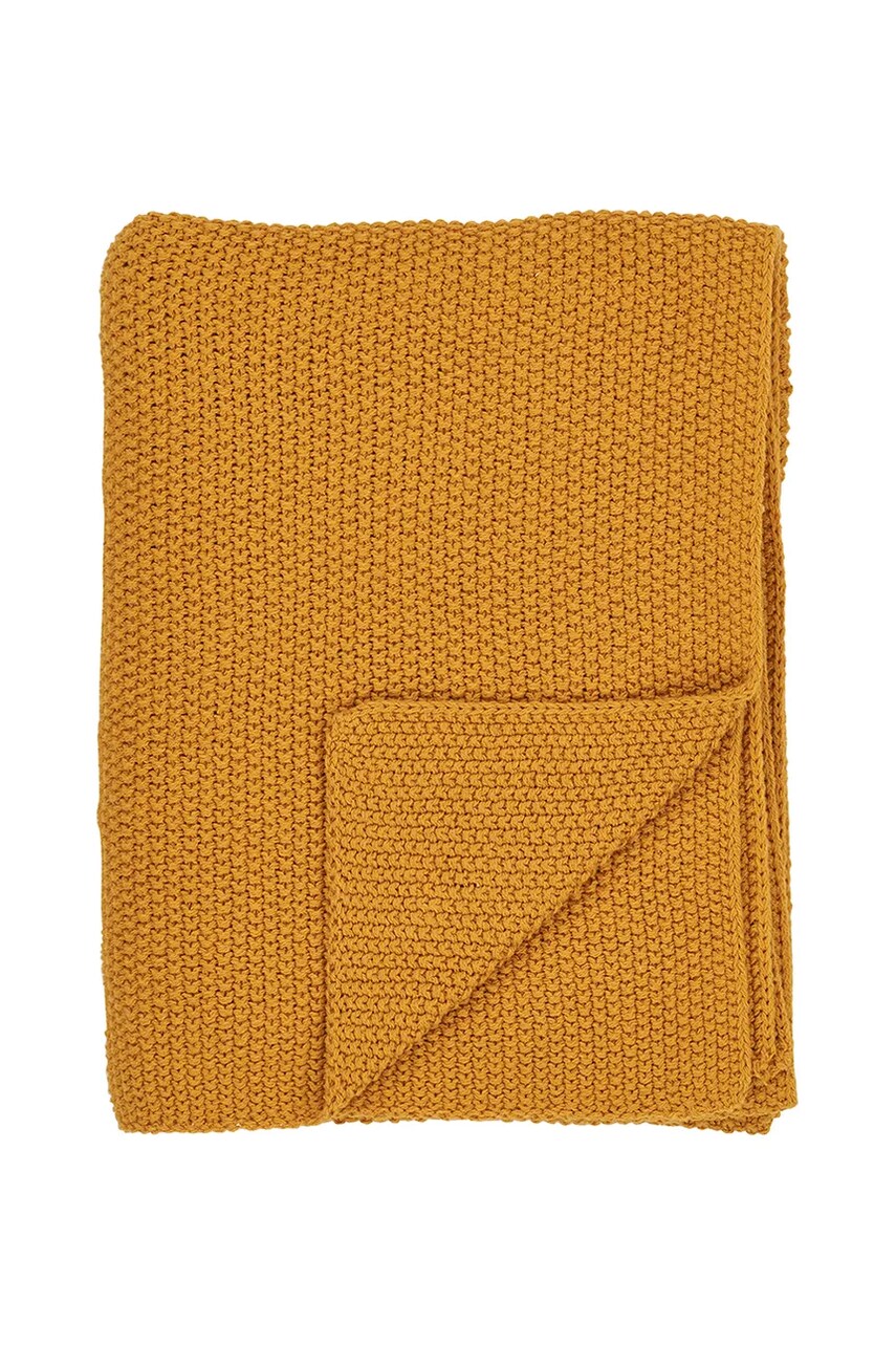 House Nordic cuvertură de pat din bumbac Santos culoarea galben
