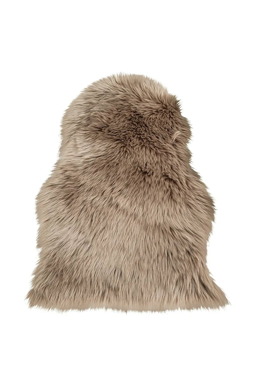 House Nordic scaun Lambskin Artificial culoarea maro