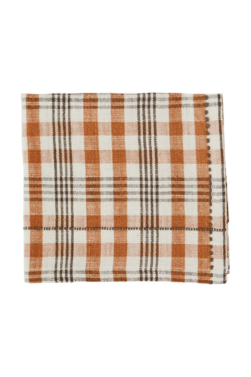 Levně Sada bavlněných ubrousků Madam Stoltz 4-pack oranžová barva