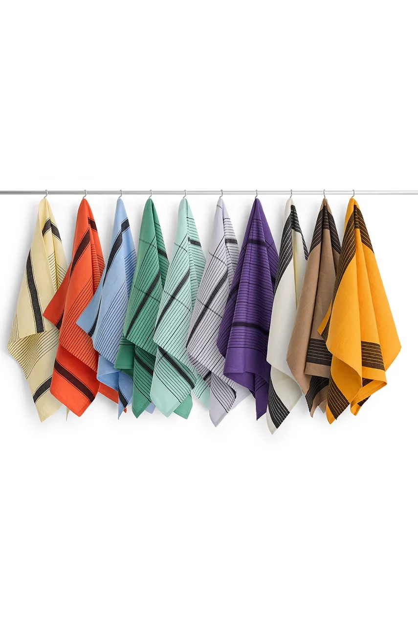 Πανί κουζίνας HAY Linear 52 x 80 cm χρώμα: πορτοκαλί φωτογραφία