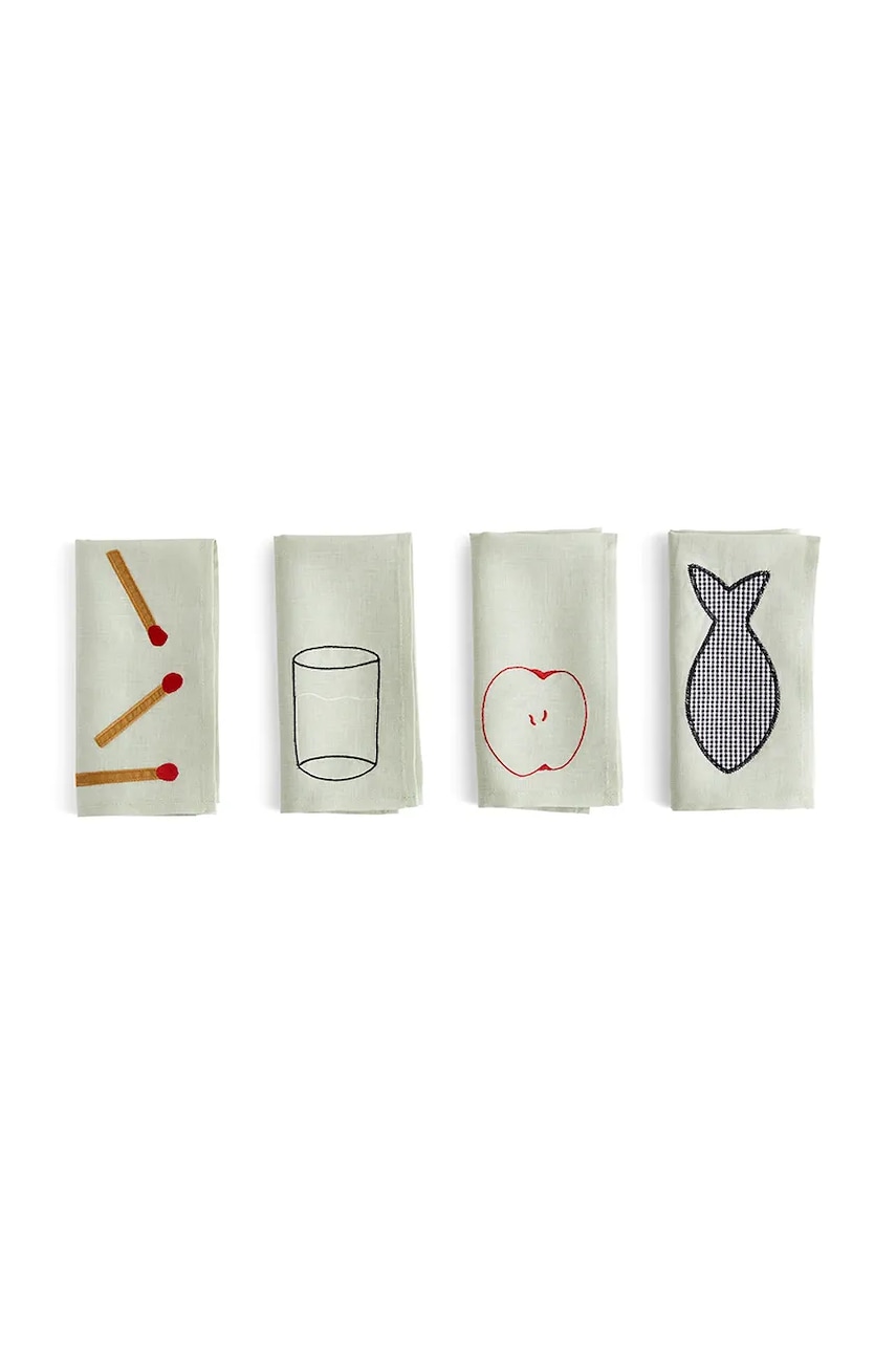 HAY set de șervetele Sobremesa 45 x 45 cm 4-pack culoarea verde