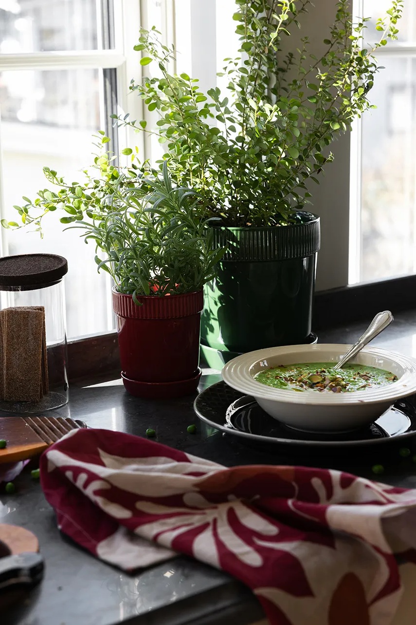 Πανί κουζίνας Sagaform Edith 50 x 70 cm 2-pack χρώμα: μπορντό φωτογραφία