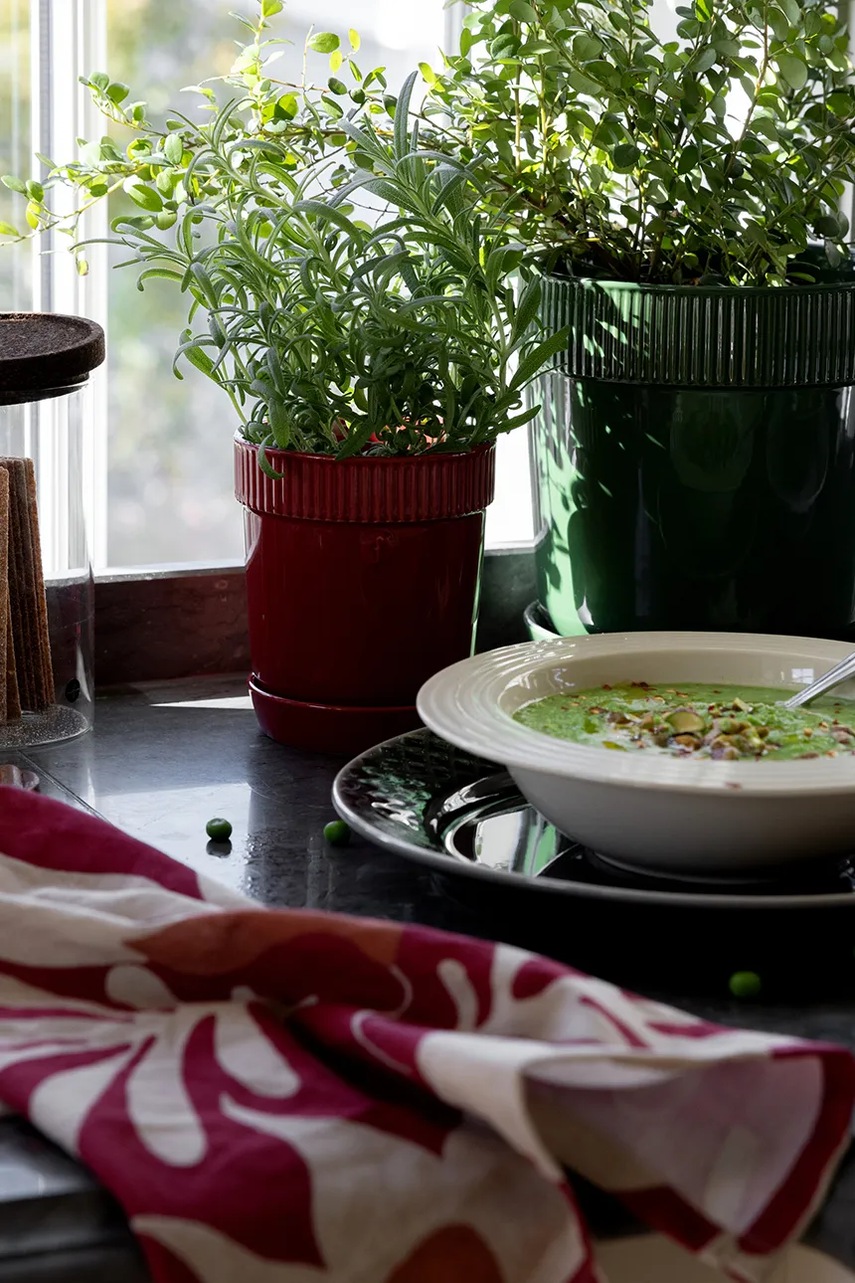 Πανί κουζίνας Sagaform Edith 50 x 70 cm 2-pack χρώμα: μπορντό φωτογραφία