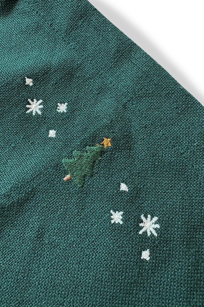 Ποδιά κουζίνας από βαμβάκι Juna χρώμα: πράσινο φωτογραφία