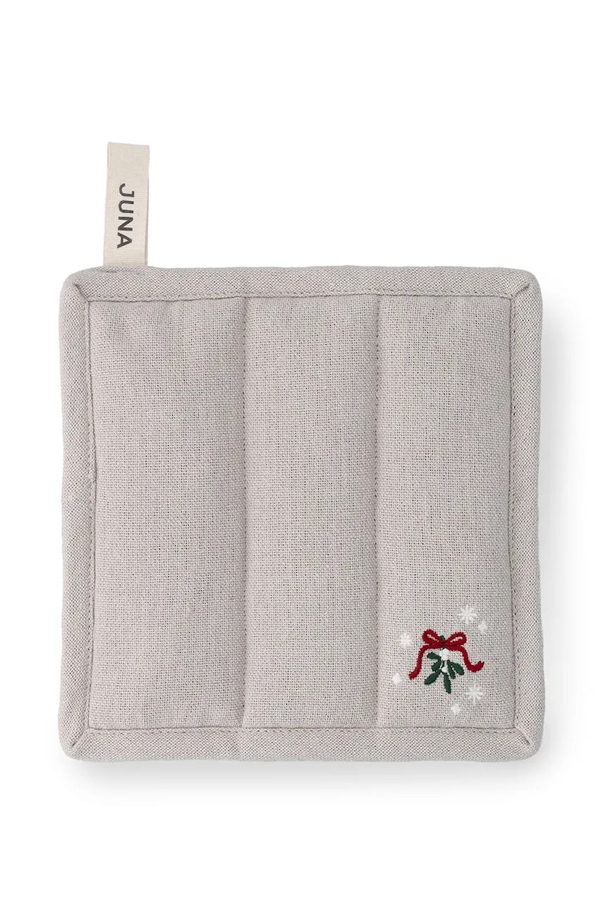 Juna mănușă de bucătărie din bumbac Christmas Fable 22 x 22 cm culoare bej