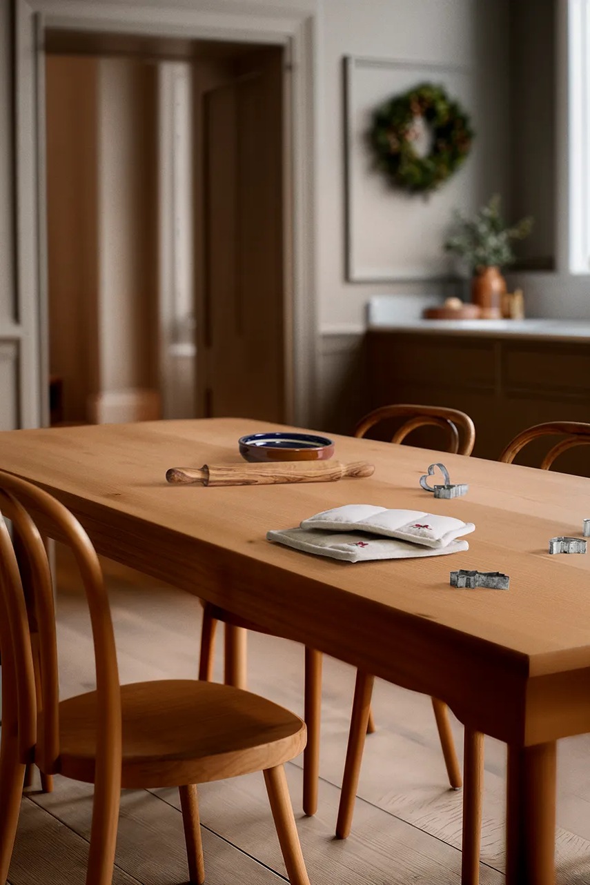 Γάντι κουζίνας από βαμβάκι Juna Christmas Fable 22 x 22 cm χρώμα: μπεζ φωτογραφία