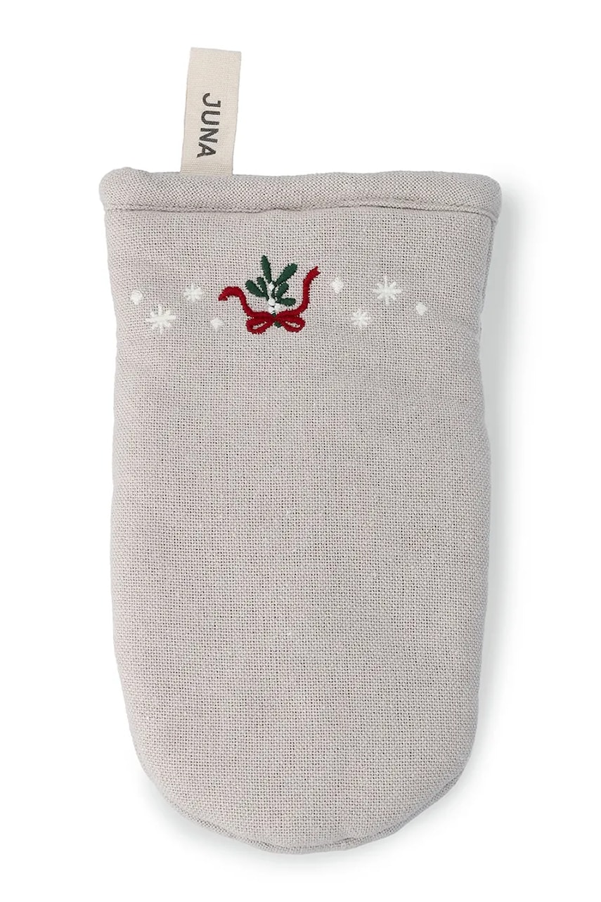 Juna mănușă de bucătărie din bumbac Christmas Fable culoare bej