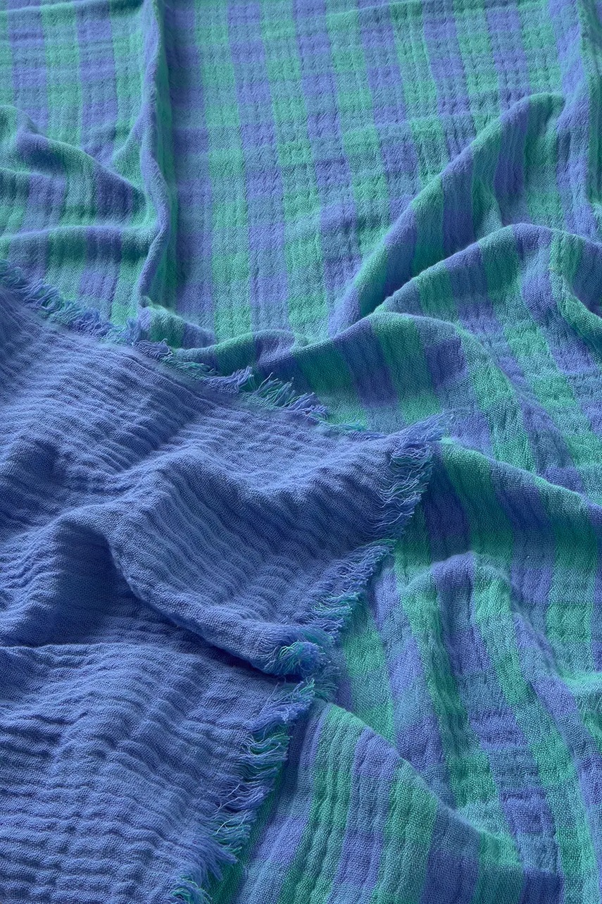 Βαμβακερό τραπεζομάντιλο Calma House Nasau 120 x 180 cm χρώμα: μπλε φωτογραφία