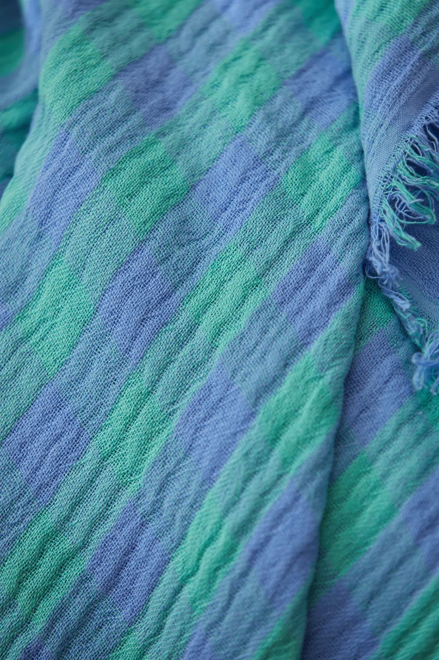 Βαμβακερό τραπεζομάντιλο Calma House Nasau 120 x 180 cm χρώμα: μπλε φωτογραφία