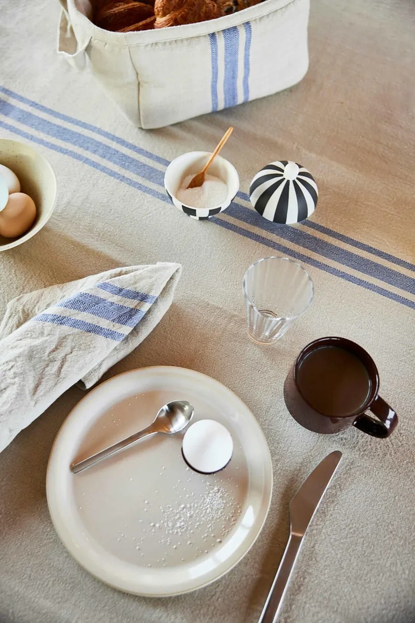 Βαμβακερό τραπεζομάντιλο OYOY Linu 200 x 140 cm χρώμα: μπλε φωτογραφία