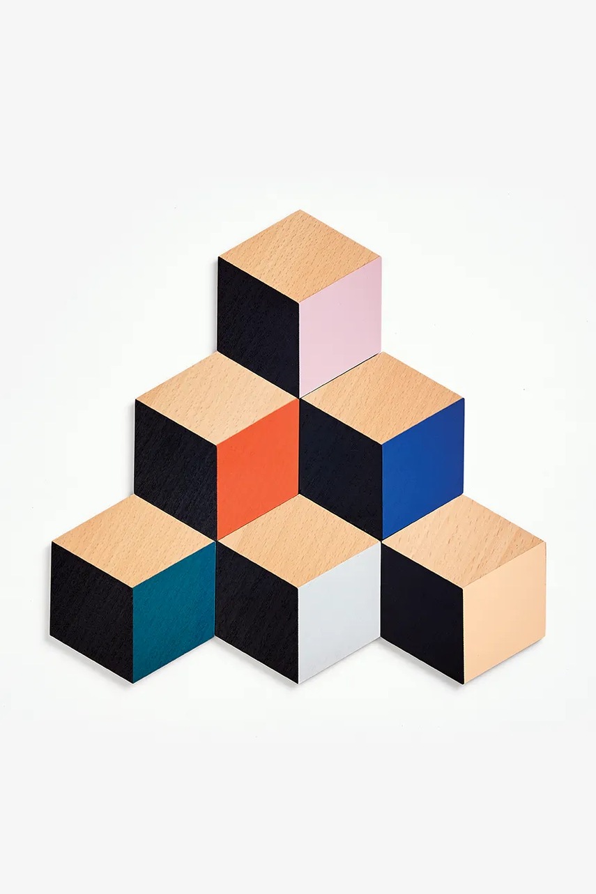 Σετ σουπλά για το τραπέζι Areaware Table Tiles 6-pack χρώμα: πολύχρωμο φωτογραφία