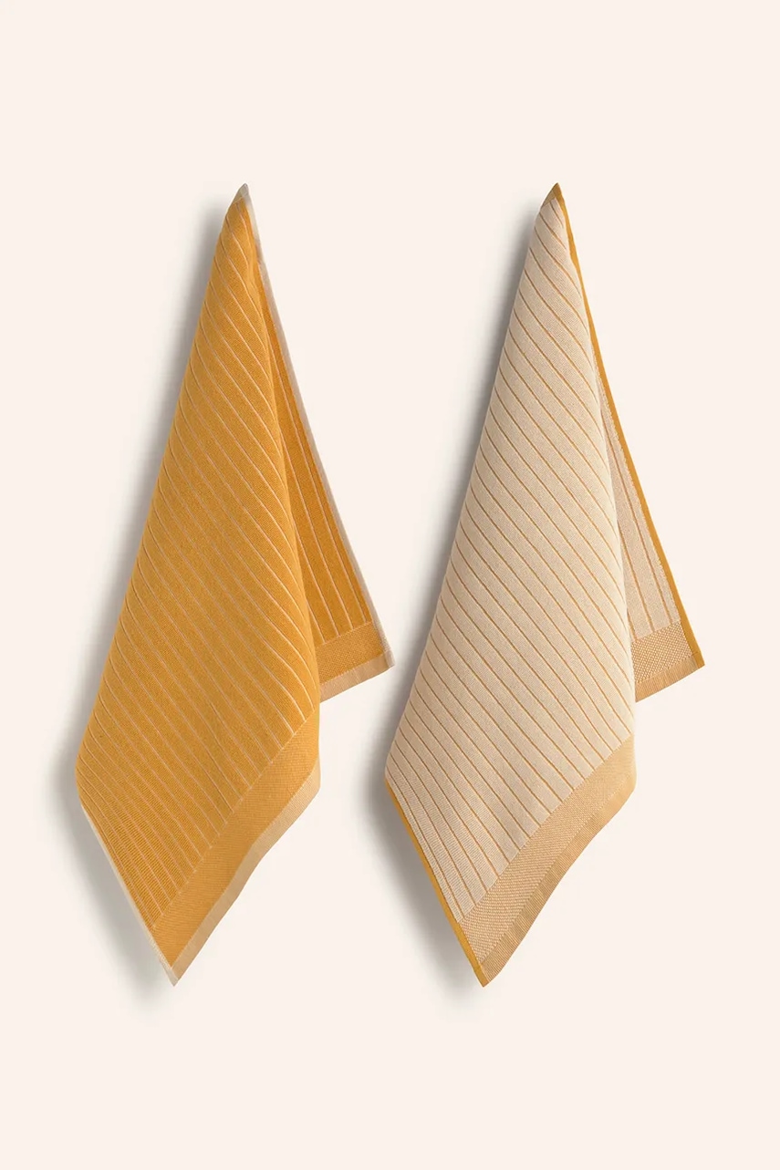 Calma House prosop de bucătărie din bumbac Lisboa 50 x 50 cm 2-pack culoarea galben Calma House prosop de bucătărie din bumbac Lisboa 50 x 50 cm 2-pack culoarea galben